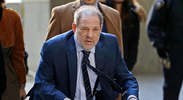 Harvey Weinstein arrives at a Manhattan courthouse for his rape trial in New York, Friday, Feb. 14, 2020. (AP Photo/Seth Wenig) Harvey Weinstein arrives at a Manhattan courthouse for his rape trial in New York, Friday, Feb. 14, 2020. (AP Photo/Seth Wenig)
