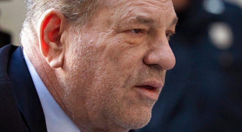 Harvey Weinstein arrives at a Manhattan court as jury deliberations continue in his rape trial, Friday, Feb. 21, 2020 in New York. (AP Photo/Mark Lennihan) Harvey Weinstein arrives at a Manhattan court as jury deliberations continue in his rape trial, Friday, Feb. 21, 2020 in New York. (AP Photo/Mark Lennihan)
