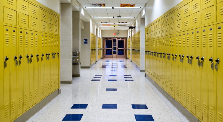School hallway (Dreamstime)
