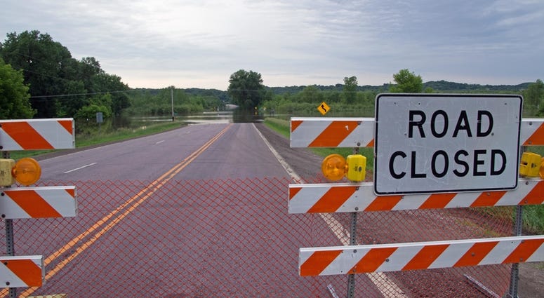 A road closed sign. (Dreamstime)