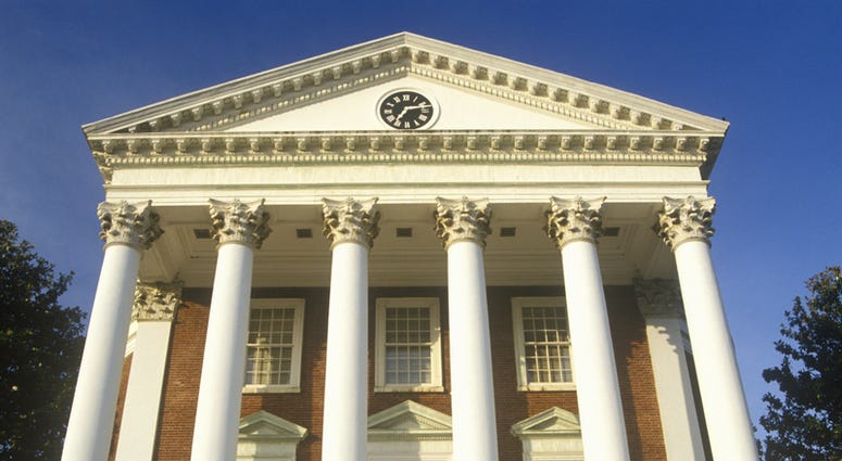 Columns on building at University of Virginia inspired by Thomas Jefferson, Charlottesville, VA. (Dreamstime) Columns on building at University of Virginia inspired by Thomas Jefferson, Charlottesville, VA. (Dreamstime)