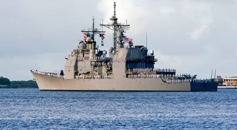 United States Navy surface guided-missile cruiser ship USS Lake Erie