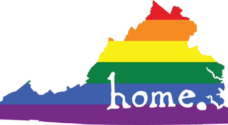 Virginia LGBT community pride vector U.S. state decal