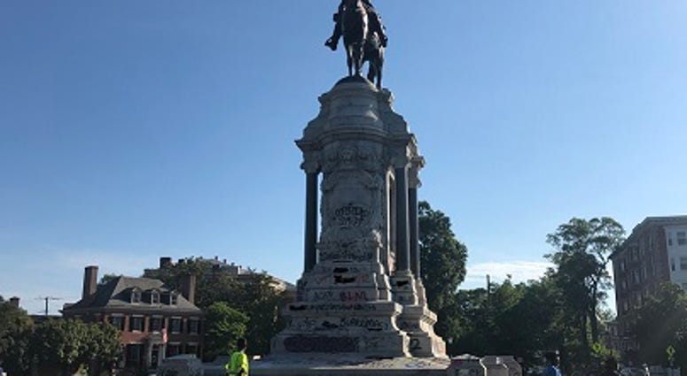 The Lee Monument on the morning (June 3, 2020) that Governor Ralph Northam ordered it removed. (Matt Demlein, WRVA) The Lee Monument on the morning (June 3, 2020) that Governor Ralph Northam ordered it removed. (Matt Demlein, WRVA)