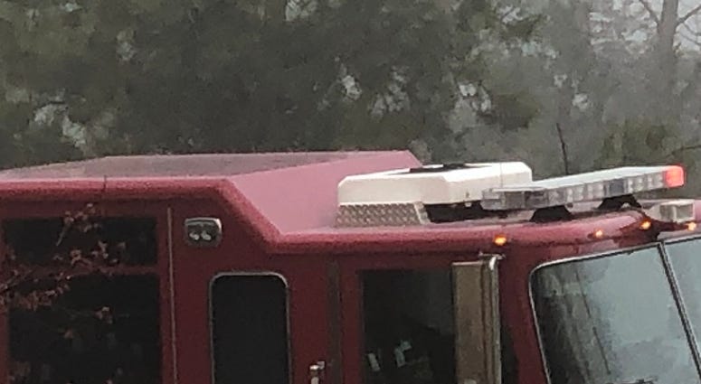 Fire Truck at the scene of an accident. (Matt Demlein, WRVA)