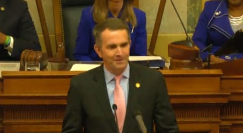 Governor Ralph Northam (D) gives the State of the Commonwealth on January 8, 2020. (House Feed) Governor Ralph Northam (D) gives the State of the Commonwealth on January 8, 2020. (House Feed)