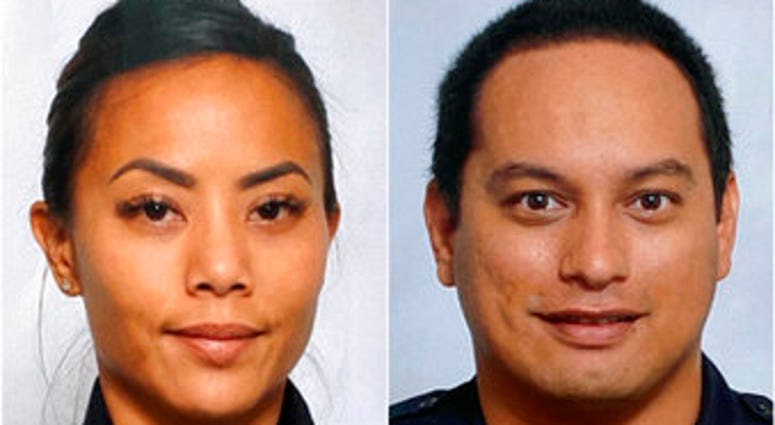 This undated photo provided by the Honolulu Police Department shows Officers Tiffany Enriquez, left, and Kaulike Kalama. Enriquez and Kalama were killed Sunday, Jan. 19, 2020, while responding to a call. (Courtesy of Honolulu Police Department via AP) This undated photo provided by the Honolulu Police Department shows Officers Tiffany Enriquez, left, and Kaulike Kalama. Enriquez and Kalama were killed Sunday, Jan. 19, 2020, while responding to a call. (Courtesy of Honolulu Police Department via AP)