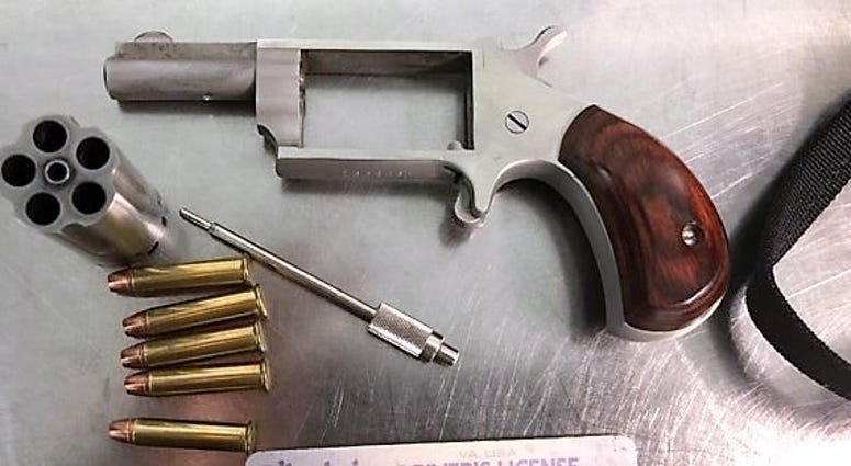 This handgun was detected by TSA officers in a passenger’s carry-on bag at Richmond International Airport on Monday. (TSA photo) This handgun was detected by TSA officers in a passenger’s carry-on bag at Richmond International Airport on Monday. (TSA photo)