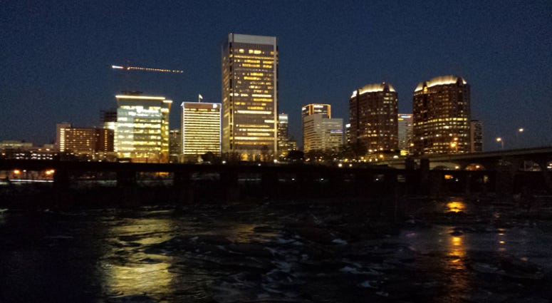 Richmond skyline at night richmond, sklyline, richmond at night,
