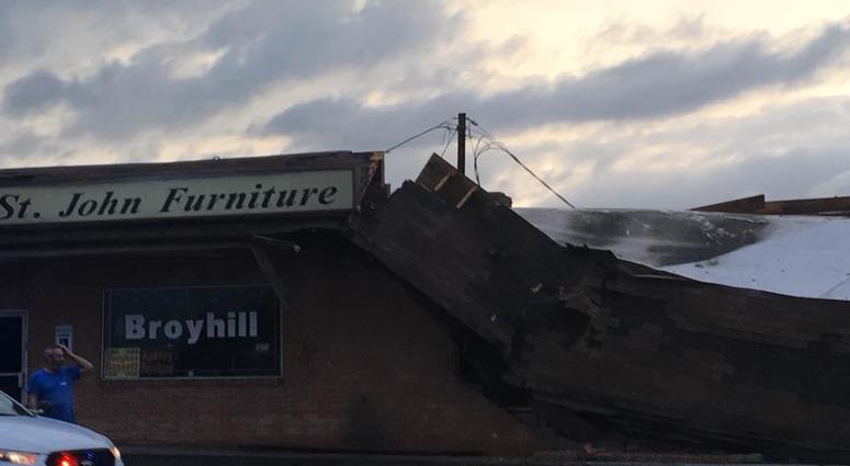 A tornado, tied to Hurricane Florence, damages buildings and kills one in Chesterfield on September 17, 2018. (Matt Demlein, WRVA)