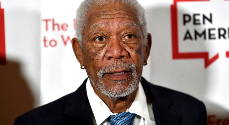 FILE - In this May 22, 2018 file photo, actor Morgan Freeman attends the 2018 PEN Literary Gala in New York. Freeman is apologizing to anyone who may have felt “uncomfortable or disrespected” by his behavior. His remarks come after CNN reported that multi