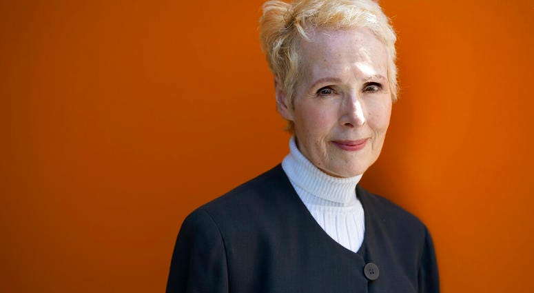 E. Jean Carroll is photographed, Sunday, June 23, 2019, in New York. Carroll, a New York-based advice columnist, claims Donald Trump sexually assaulted her in a dressing room at a Manhattan department store in the mid-1990s. Trump denies knowing Carroll.
