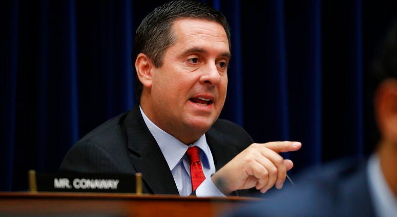 Ranking Member Rep. Devin Nunes, R-Calif., questions Acting Director of National Intelligence Joseph Maguire as he testifies before the House Intelligence Committee on Capitol Hill in Washington, Thursday, Sept. 26, 2019.
