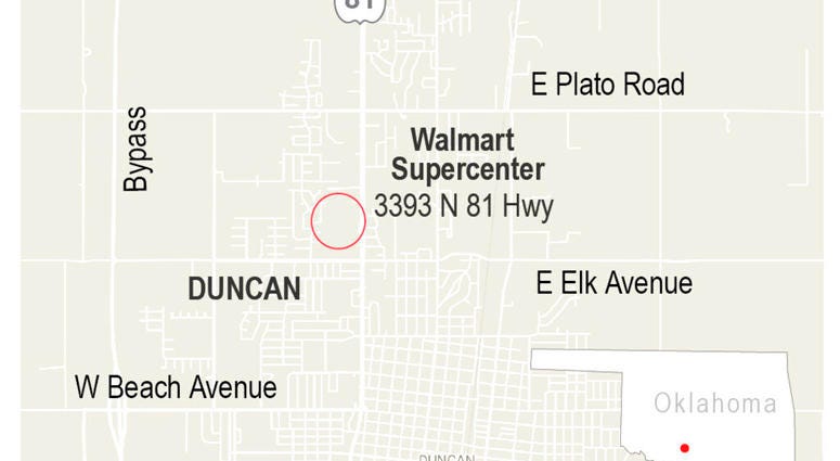 Map of Duncan, OK. (AP)