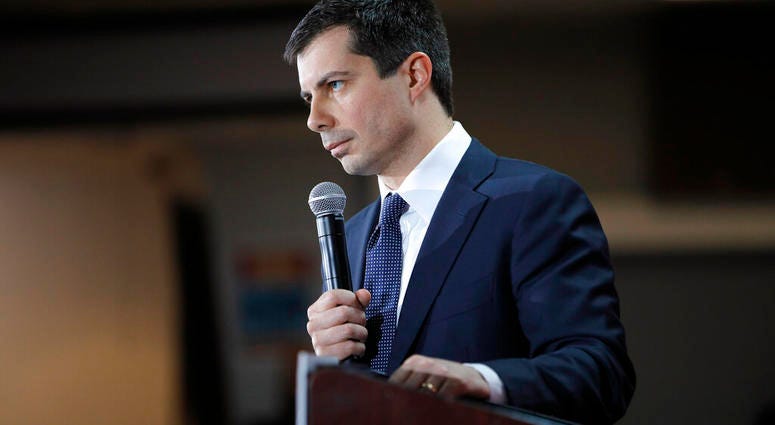Democratic presidential candidate South Bend Mayor Pete Buttigieg speaks at a culinary workers union hall Saturday, Jan. 11, 2020, in Las Vegas. (AP Photo/John Locher) Democratic presidential candidate South Bend Mayor Pete Buttigieg speaks at a culinary workers union hall Saturday, Jan. 11, 2020, in Las Vegas. (AP Photo/John Locher)