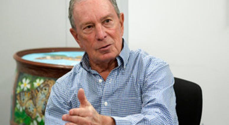 ILE - In this Feb. 8, 2019 file photo, former New York City Mayor Michael Bloomberg answers a question during an interview with The Associated Press in Orlando, Fla. (AP Photo/Phelan M. Ebenhack, File)