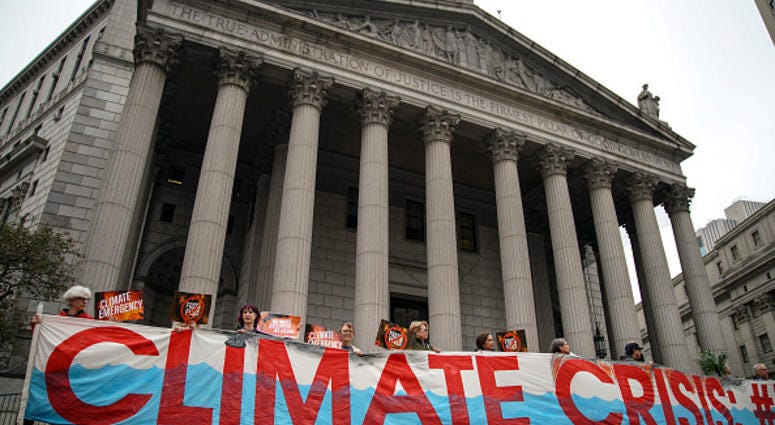Climate change protest