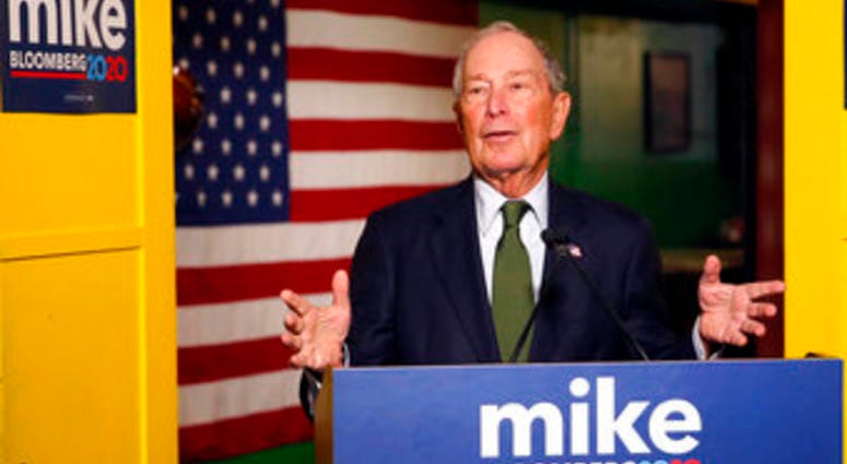 FILE - In this Nov. 26, 2019, file photo, Democratic presidential candidate Michael Bloomberg speaks to the media in Phoenix. (AP Photo/Rick Scuteri, File) FILE - In this Nov. 26, 2019, file photo, Democratic presidential candidate Michael Bloomberg speaks to the media in Phoenix. (AP Photo/Rick Scuteri, File)