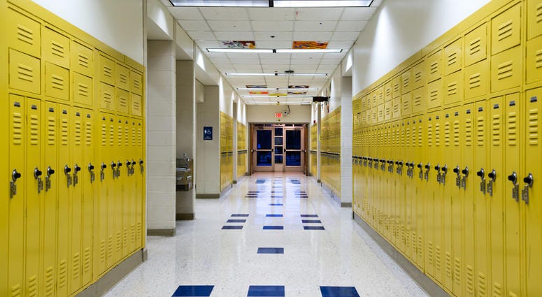 School hallway (Dreamstime)