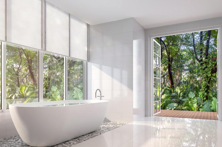 green bathroom