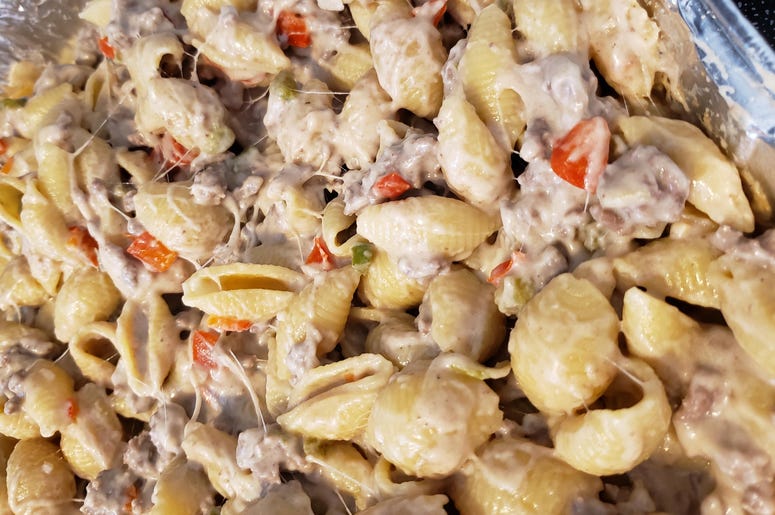 philly cheesesteak pasta