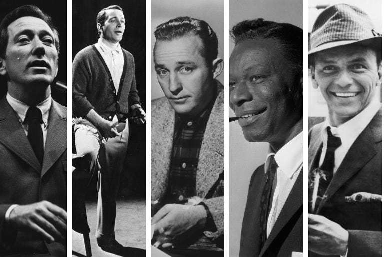Andy Williams, Perry Como, Bing Crosby, Nat King Cole, Frank Sinatra Andy Williams, Perry Como, Bing Crosby, Nat King Cole, Frank Sinatra