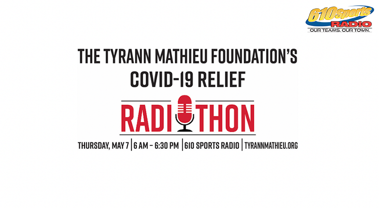 Tyrann Mathieu Foundation Radio-a-thon for Covid-19 relief