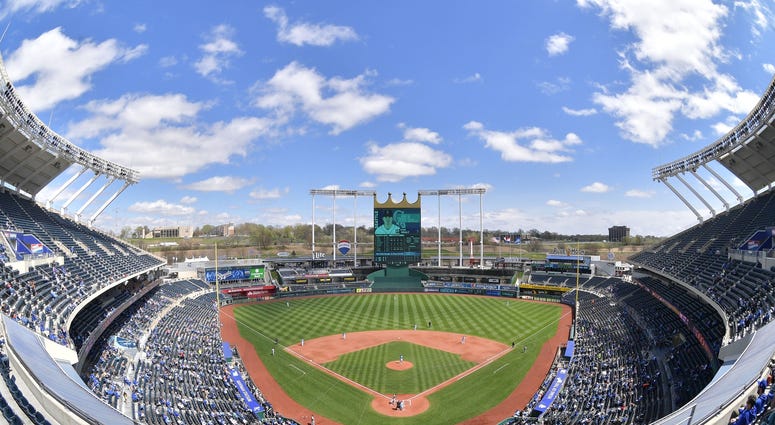 Apr 11, 2019; Kansas City, MO, USA; A general view of Kauffman Stadium during the third inning of the game between the Kansas City Royals and Seattle Mariners. Mandatory Credit: Denny Medley-USA TODAY Sports