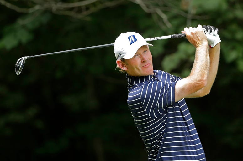 Brandt Snedeker watches his tee shot on the second hole during the final round of the Wyndham Championship golf tournament at Sedgefield Country Club in Greensboro, N.C., Sunday, Aug. 19, 2018. Brandt Snedeker watches his tee shot on the second hole during the final round of the Wyndham Championship golf tournament at Sedgefield Country Club in Greensboro, N.C., Sunday, Aug. 19, 2018.
