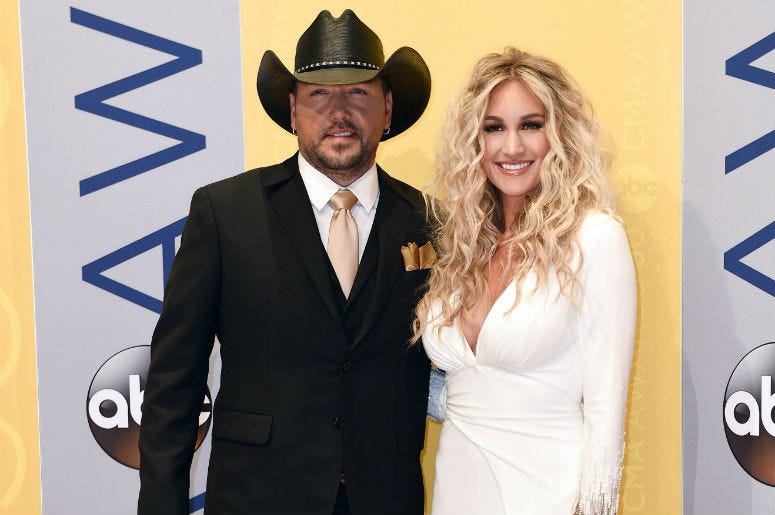 Jason Aldean and his wife Brittany Kerr Jason Aldean and his wife Brittany Kerr