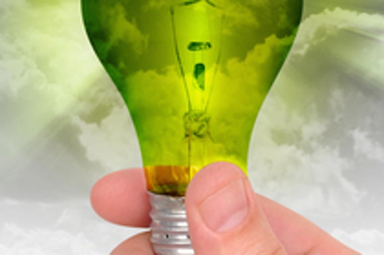 green lightbulb Green lightbulb