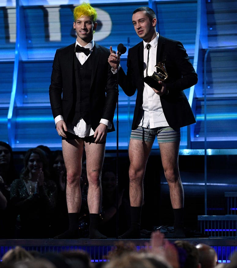 Twenty One Pilots Grammys Pantless Twenty One Pilots Grammys Pantless