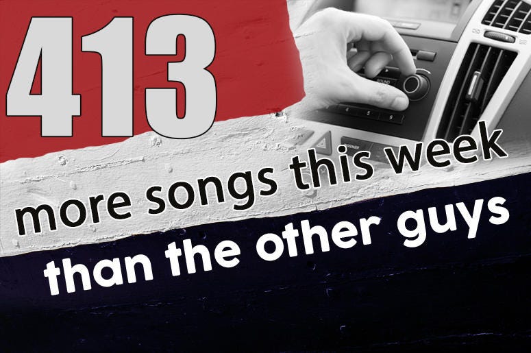 93.1 The Wolf will play 413 more songs this week than the other guys 93.1 The Wolf will play 413 more songs this week than the other guys