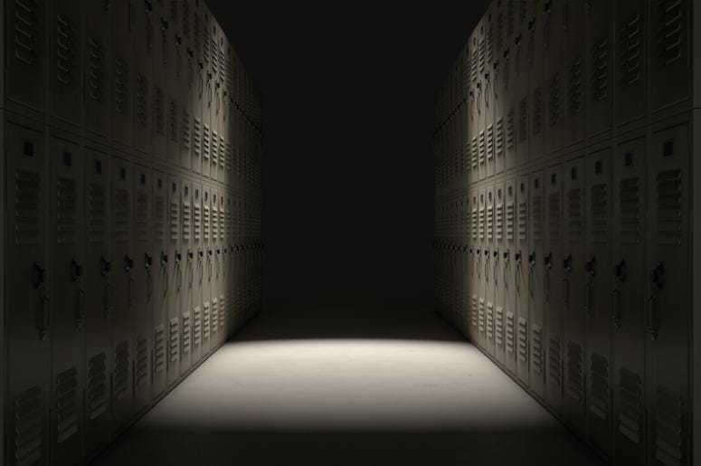 Dark school corridor Dark school corridor