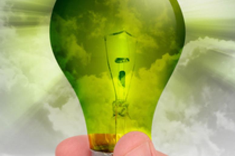 green lightbulb Green lightbulb