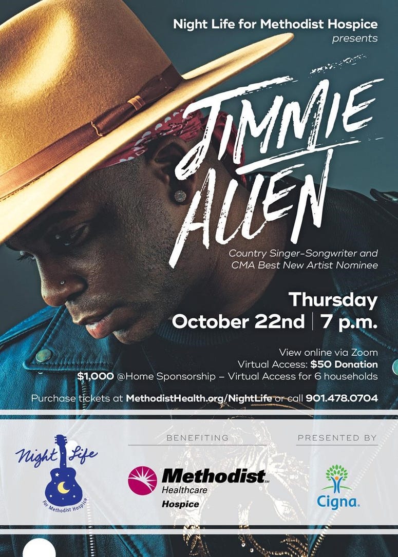 Jimmie Allen Night Life for Hospice