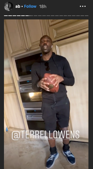 Terrell Owens on Antonio Brown's Instagram Story