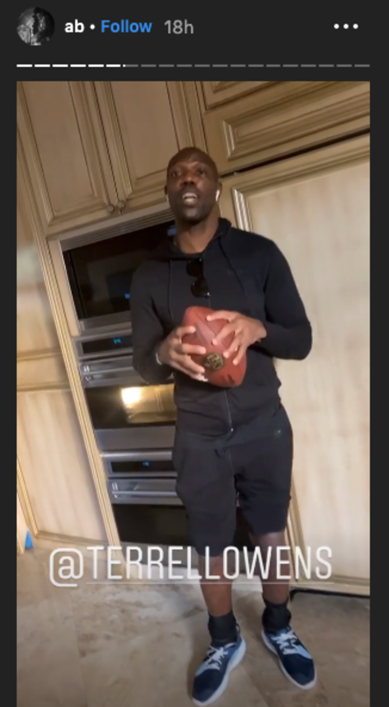 Terrell Owens on Antonio Brown's Instagram Story