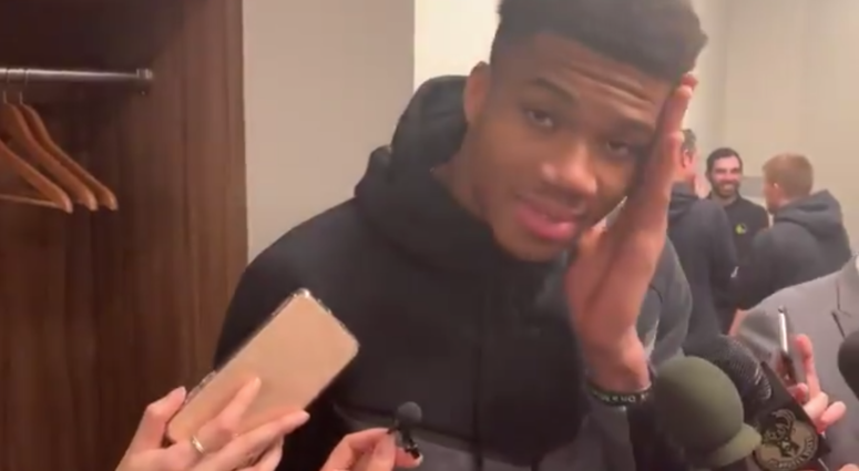 Giannis Antetokounmpo was a big fan of Warriors’ Greek Heritage Night