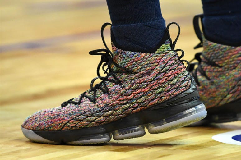 The sneakers of Memphis Grizzlies center Deonta Davis (21) are pictured during a game against the Philadelphia 76ers at Thomas & Mack Center. The sneakers of Memphis Grizzlies center Deonta Davis (21) are pictured during a game against the Philadelphia 76ers at Thomas & Mack Center.