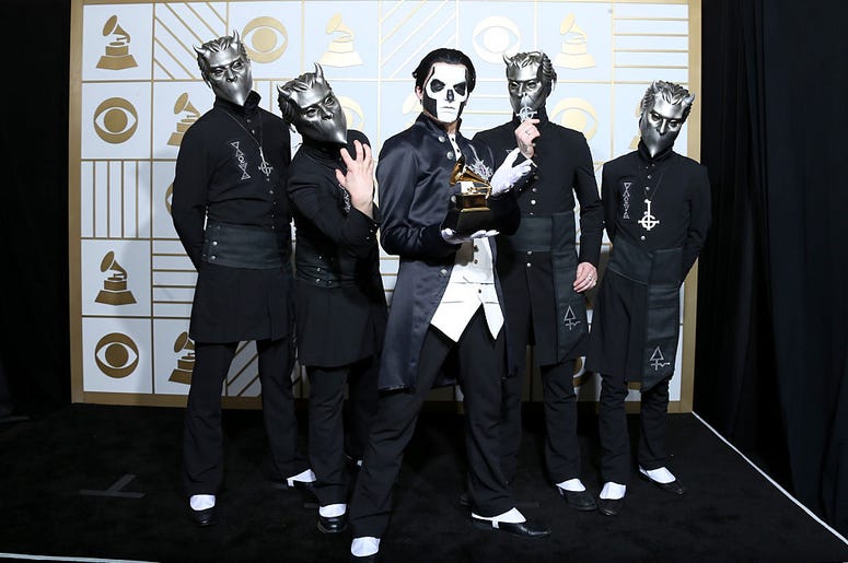 Ghost, winners of the award for Best Metal Performance Ghost, winners of the award for Best Metal Performance