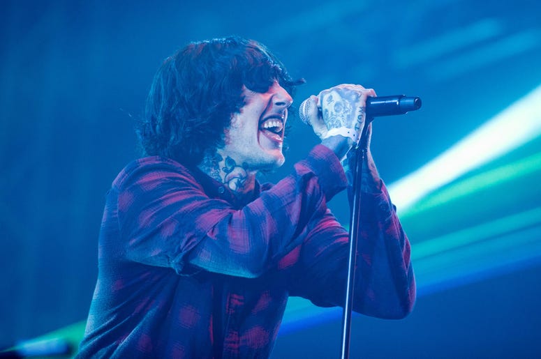 Oli Sykes of Bring Me the Horizon performing live on stage on day 1 at BBC Big Weekend Oli Sykes of Bring Me the Horizon performing live on stage on day 1 at BBC Big Weekend
