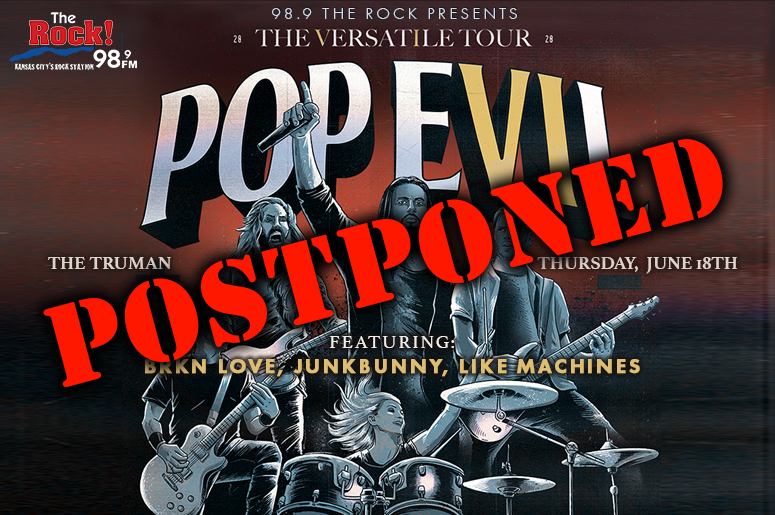 Pop Evil show on June 18th, has been postponed.