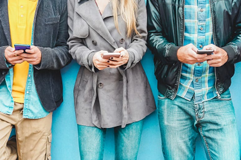Kids on phones