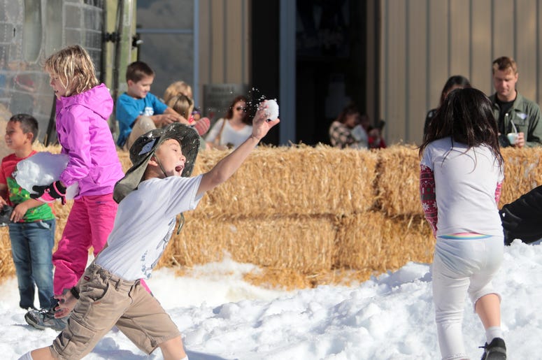 snow ball fight