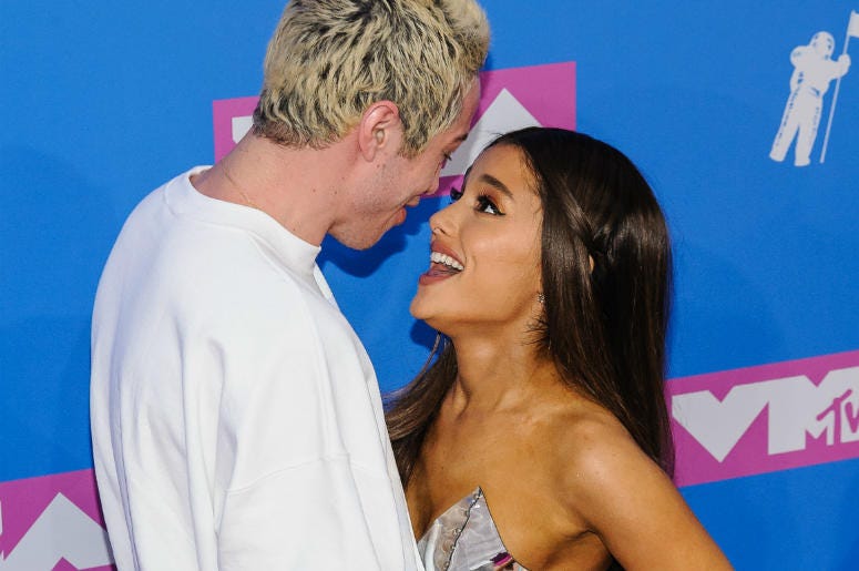 Pete Davidson, Ariana Grande. 2018 MTV Video Music Awards at Radio City Music Hall Pete Davidson, Ariana Grande. 2018 MTV Video Music Awards at Radio City Music Hall