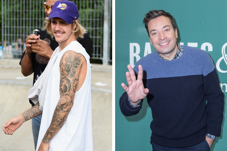 Justin Bieber and Jimmy Fallon Justin Bieber and Jimmy Fallon