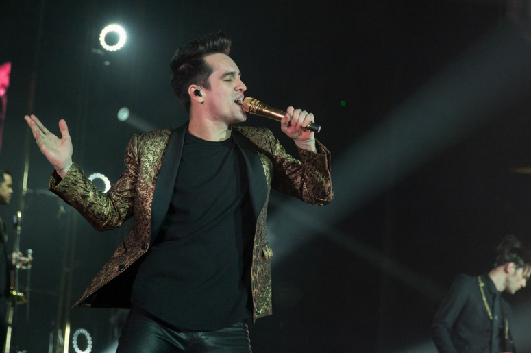 Brendon Urie of Panic! at the Disco at Allstate Arena Brendon Urie of Panic! at the Disco at Allstate Arena