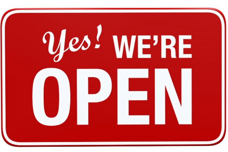 Yes, We're Open