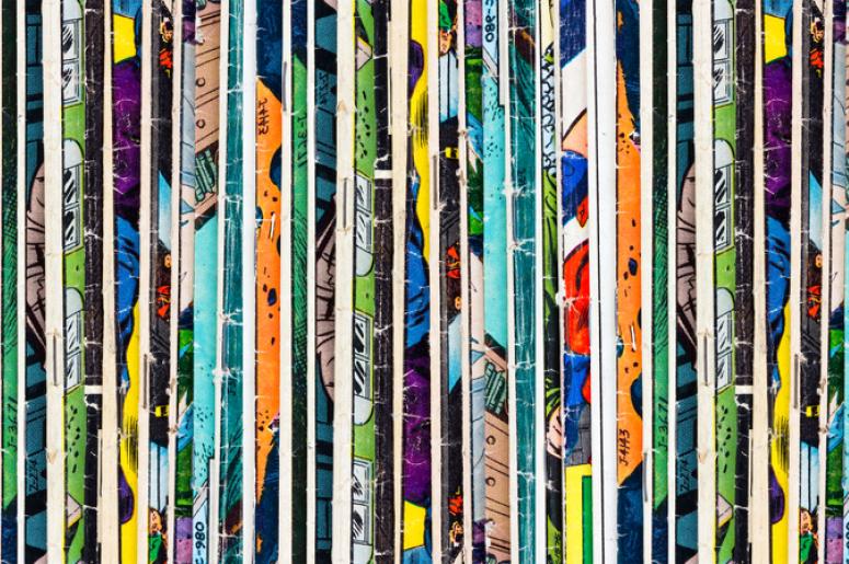 Stack of comic books Stack of comic books
